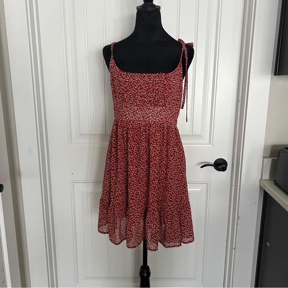 Princess Polly Dresses & Skirts - Princess Polly Red Sundress with Spaghetti Straps and Sleeveless Design